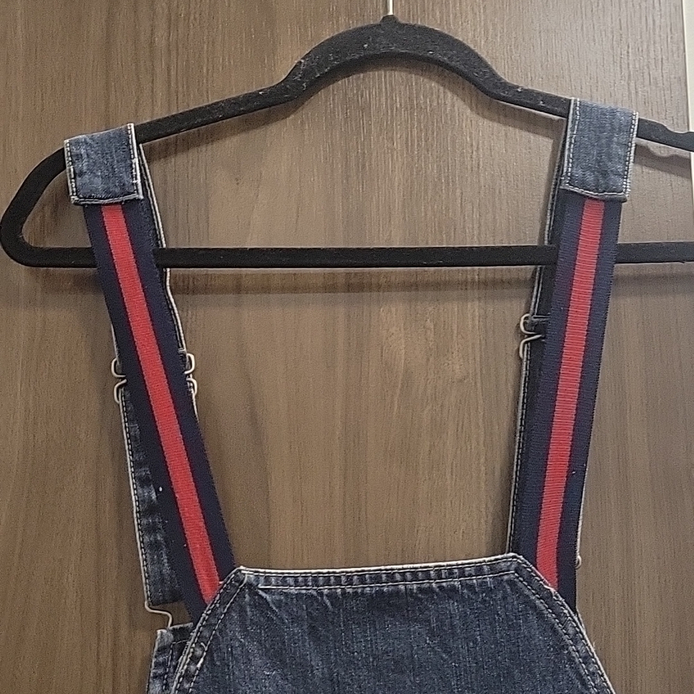 Tommy Hilfiger-Vintage 90s Denim Jean Skirt overalls-Size 8 - Picture 11 of 17